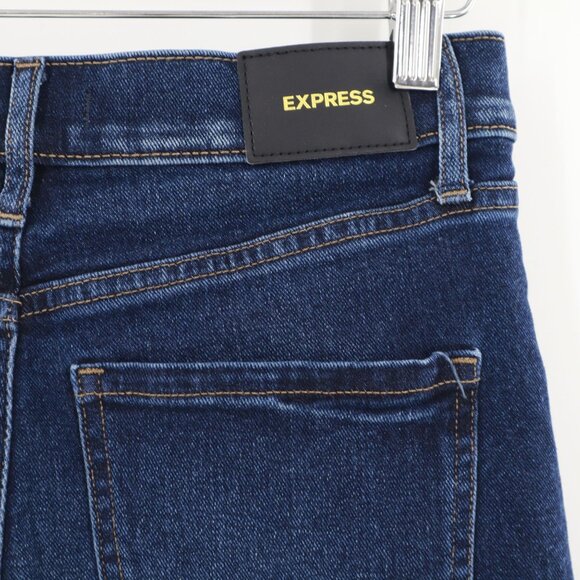 Express Straight Ankle High Rise Jeans Womens 2R Blue Elevated Basic Capsule - Picture 3 of 16